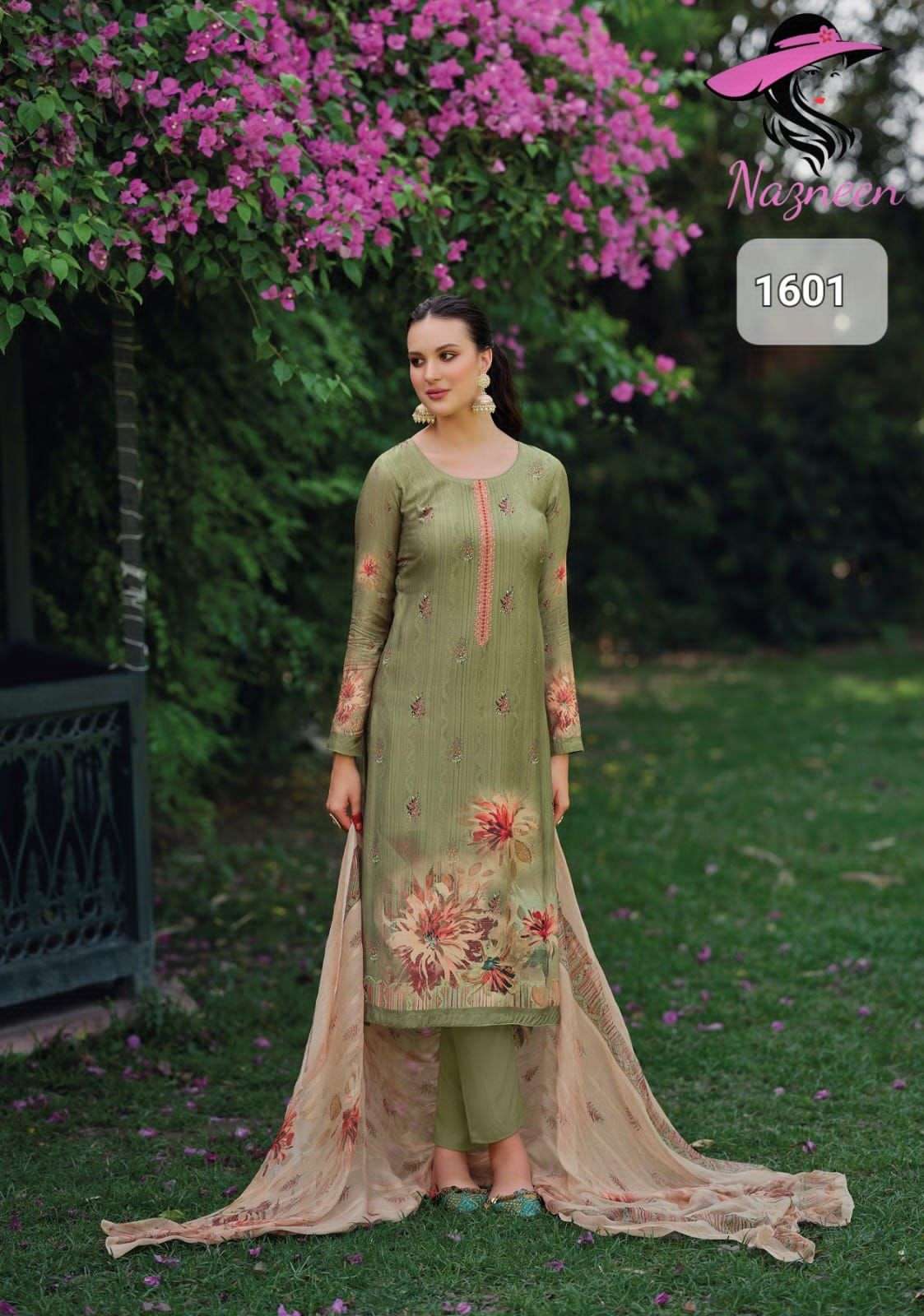 noor jaha nazneen 1599-1604 series designer wedding pakistani salwar kameez wholesaler surat gujarat