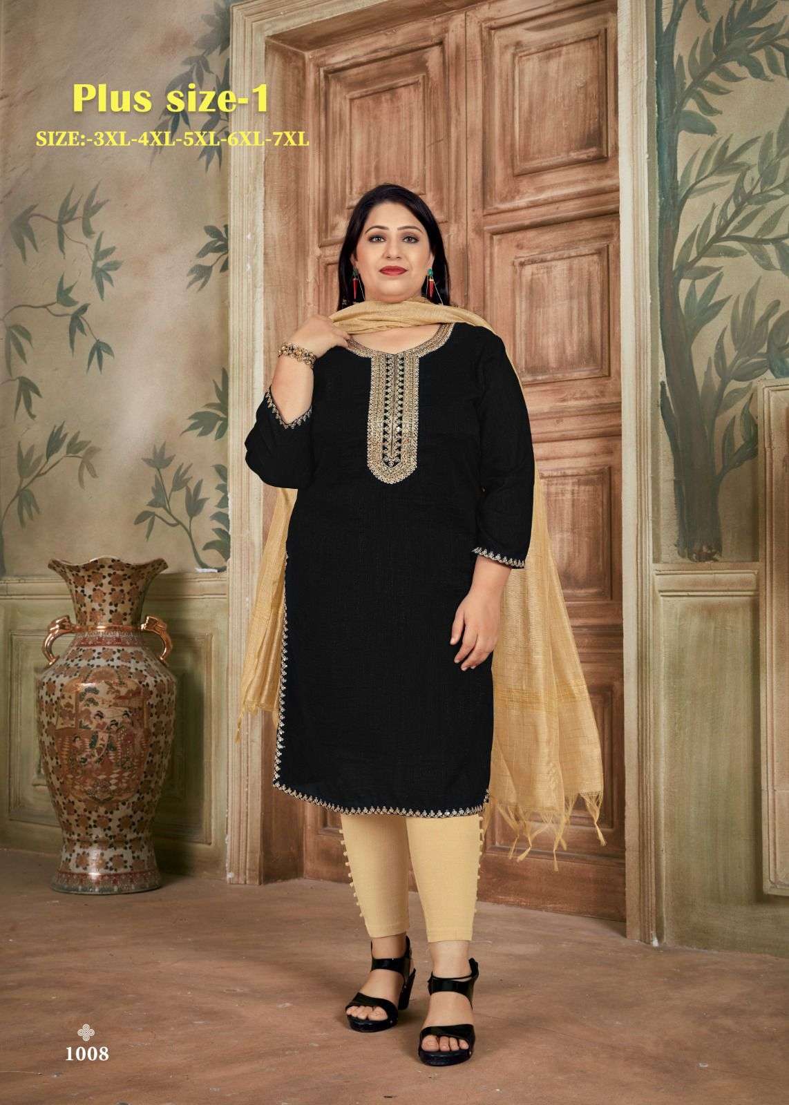 plus size vol-1 banwery 1001-1008 series designer plus size traditional salwar kameez wholesaler surat