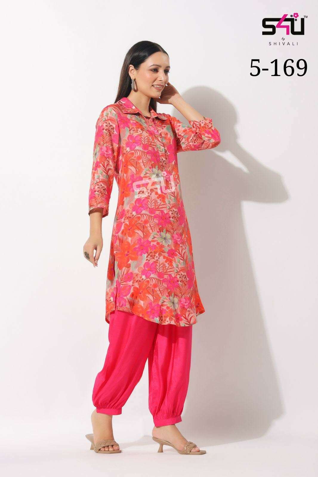 s4u shivali 5-169 design by s4u wedding wear kurti with pant wholesaler surat gujarat