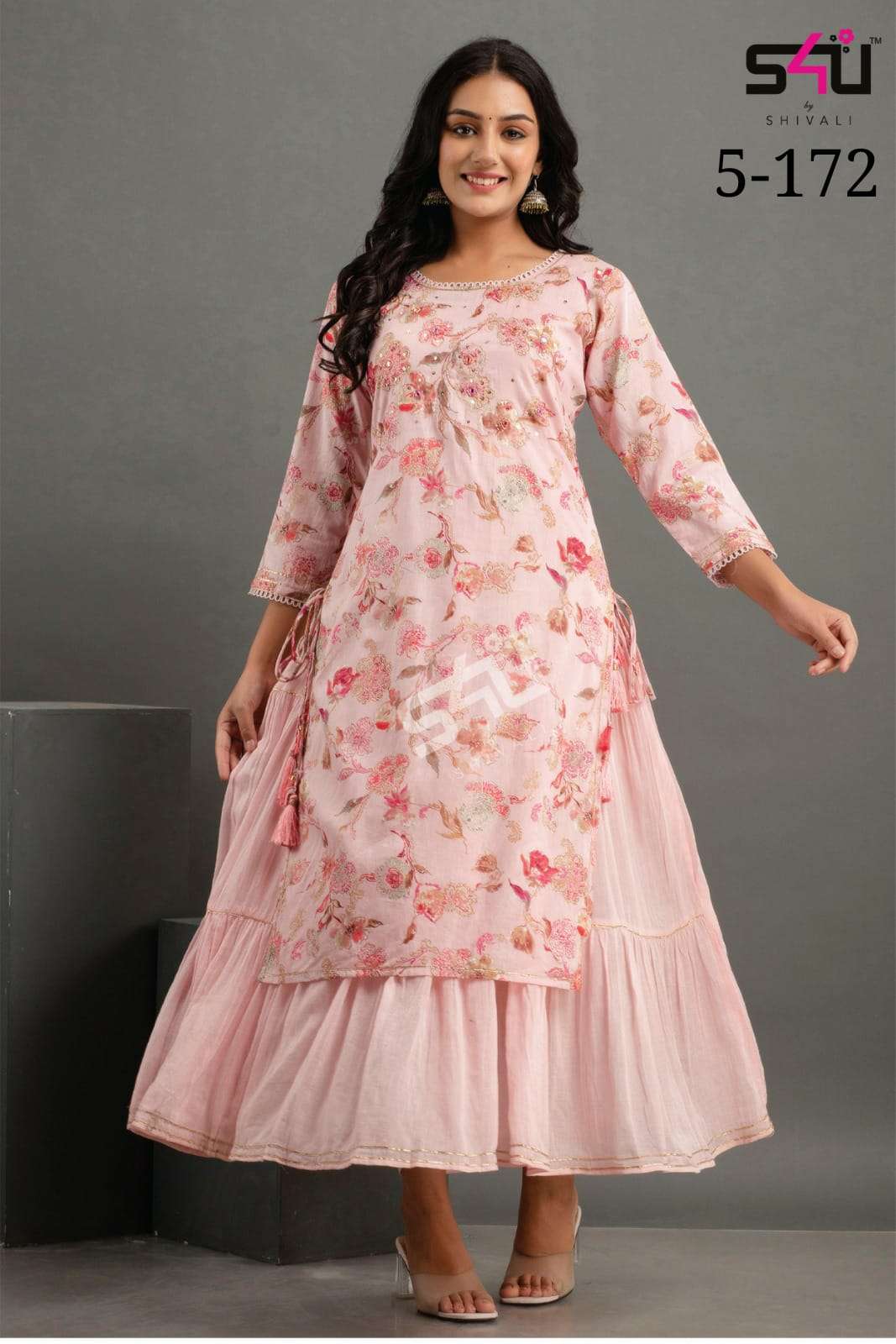 s4u shivali 5-172 design by s4u wedding wear designer gown kurti at wholesale price surat gujarat