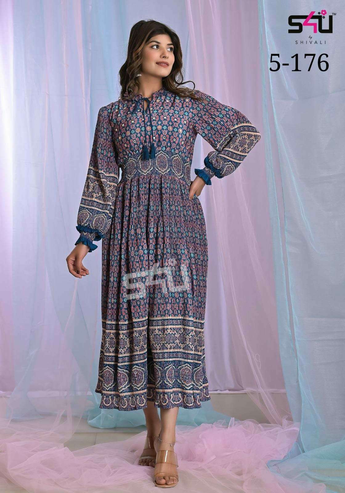 shivali 5-176 design  s4u designer fancy trendy party wear kurti wholesaler surat