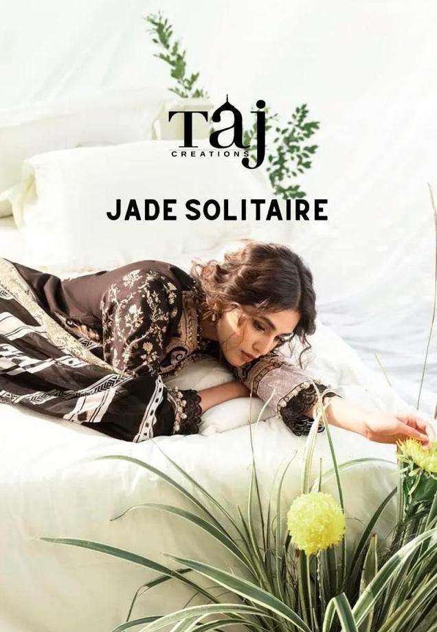 taj creation jade solitaire pure cotton embroidered pakistani salwar kameez surat