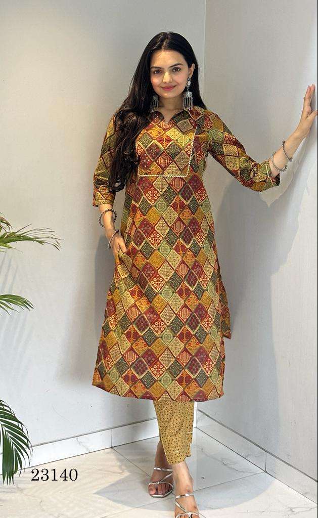 23140 design indira apparel designer latest fancy traditional kurti wholesaler surat gujarat
