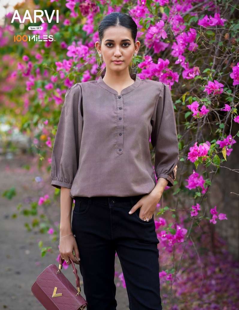 aarvi 100 miles 01-04 series latest fancy designer shop western top wholesaler surat gujarat