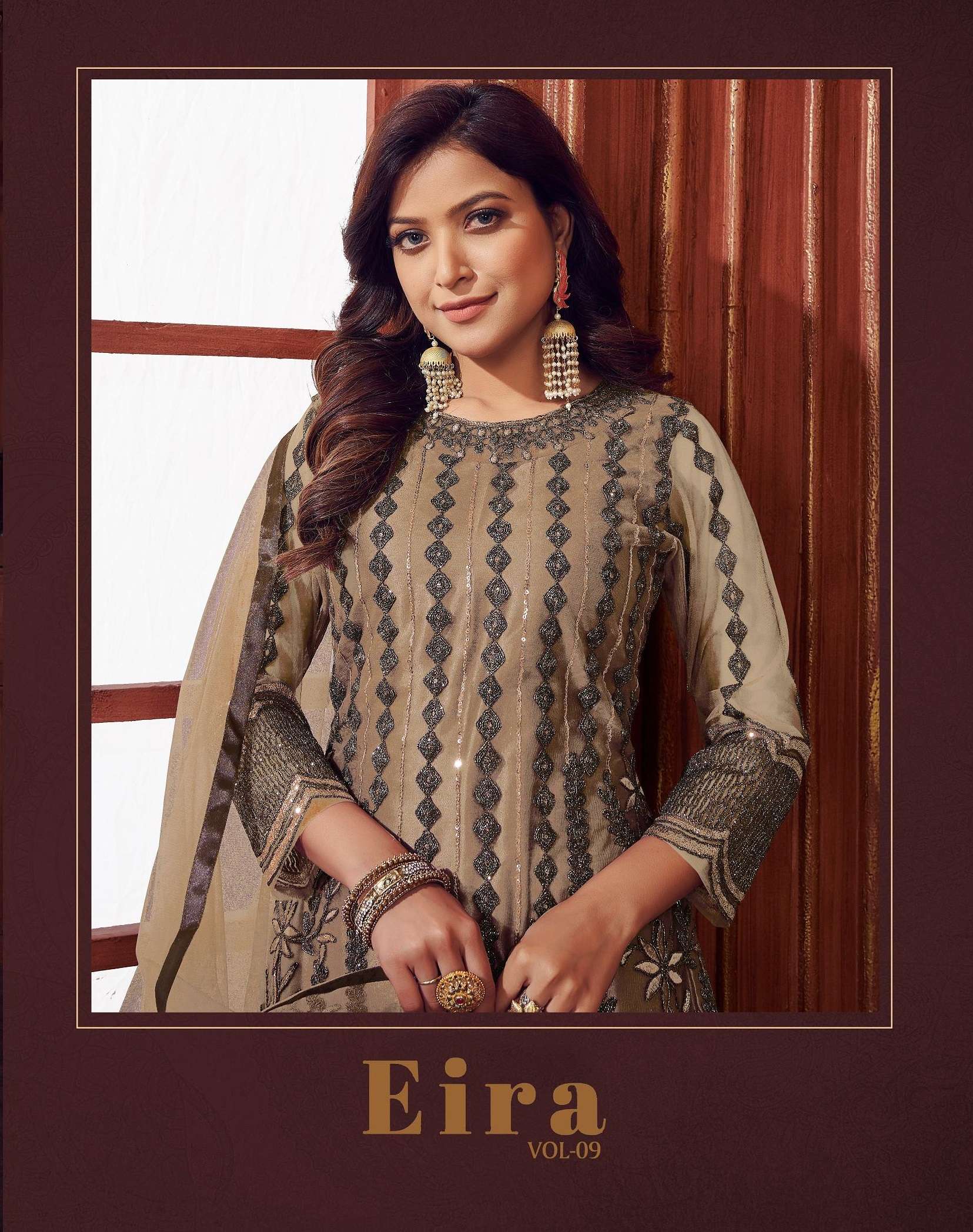 eira vol-9 by eira 1144-1147 series latest designer pakistani partywear net salwar kameez wholesaler surat gujarat