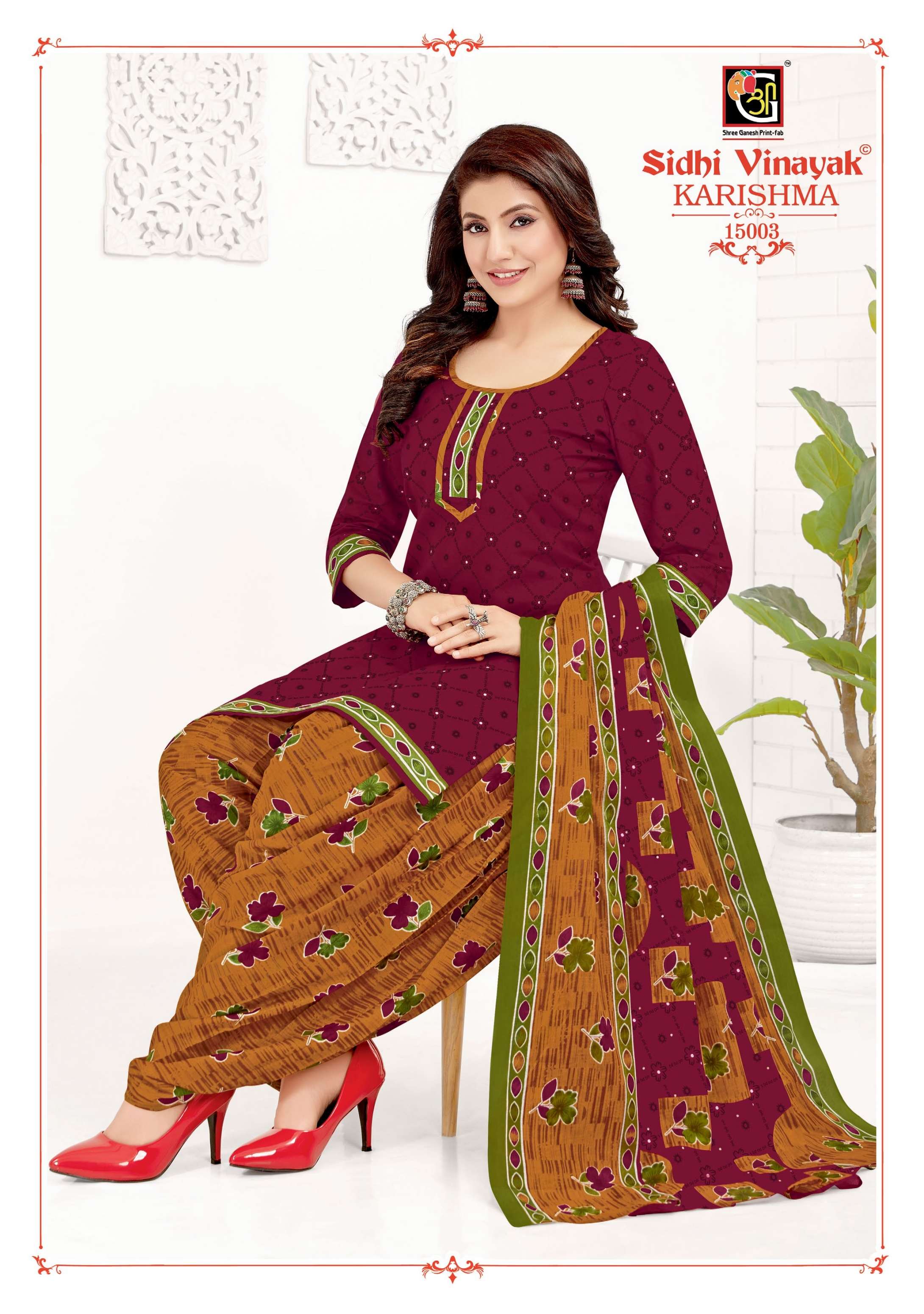 karishma vol-12 sidhi vinayak 15001-15012 series designer traditional fancy patiyala salwar kameez wholesaler surat gujarat