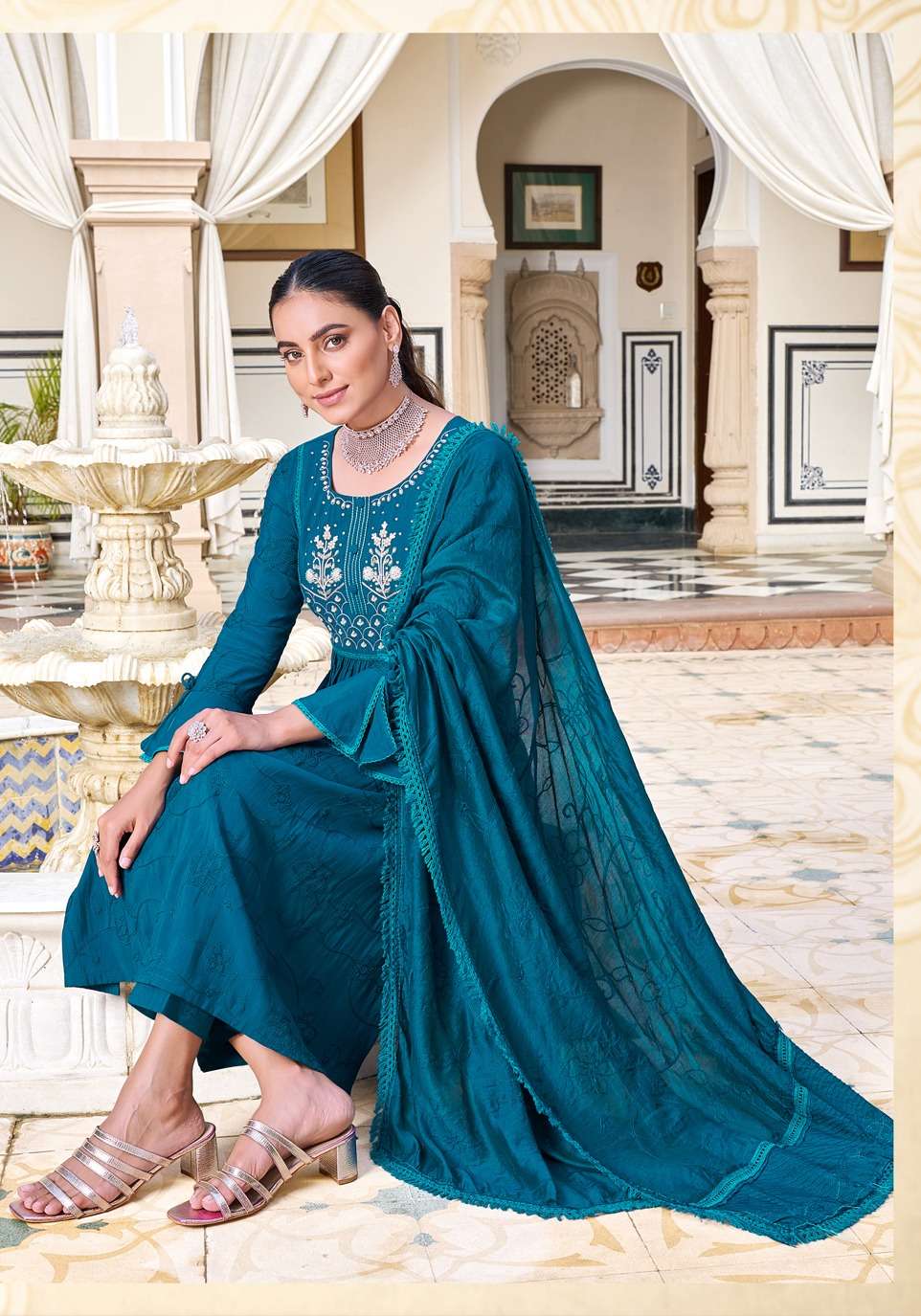 noor vol-4 peher 1057-1061 series latest designer fancy kurti set wholesaler surat gujarat