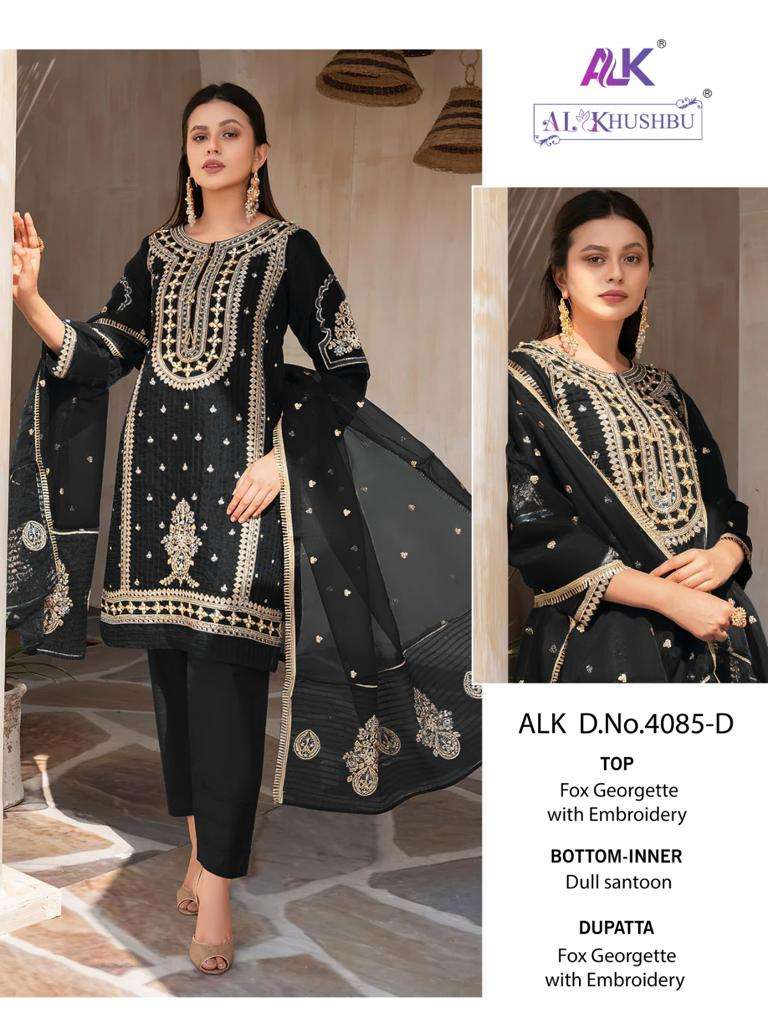 al khushbu elaf vol 1 4085 series exclusive georgette embroidred pakistani suits online dealer surat 