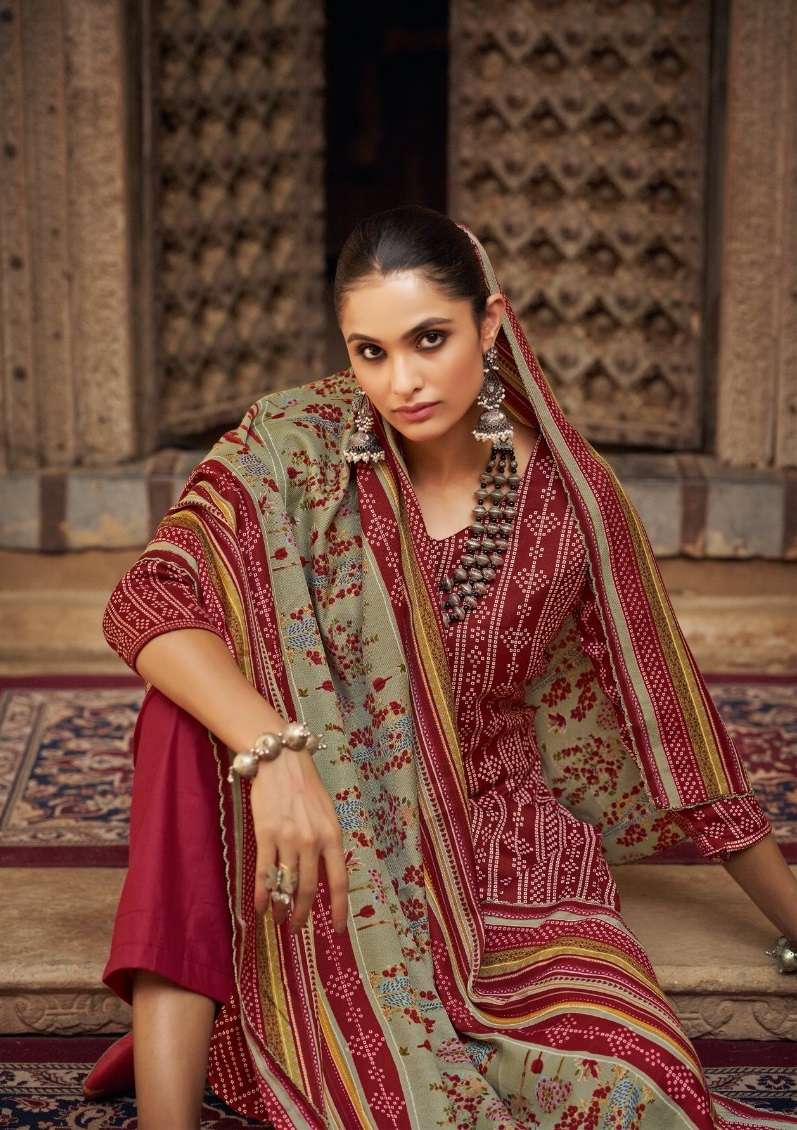 bandhej radhika fashion 74001-74006 series latest designer pakistani salwar kameez wholesaler surat gujarat