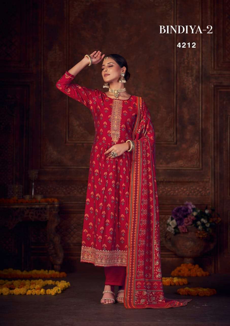 bindiya vol-2 rang 4211-4214 series latest fancy pakistani salwar kameez wholesaler surat gujarat