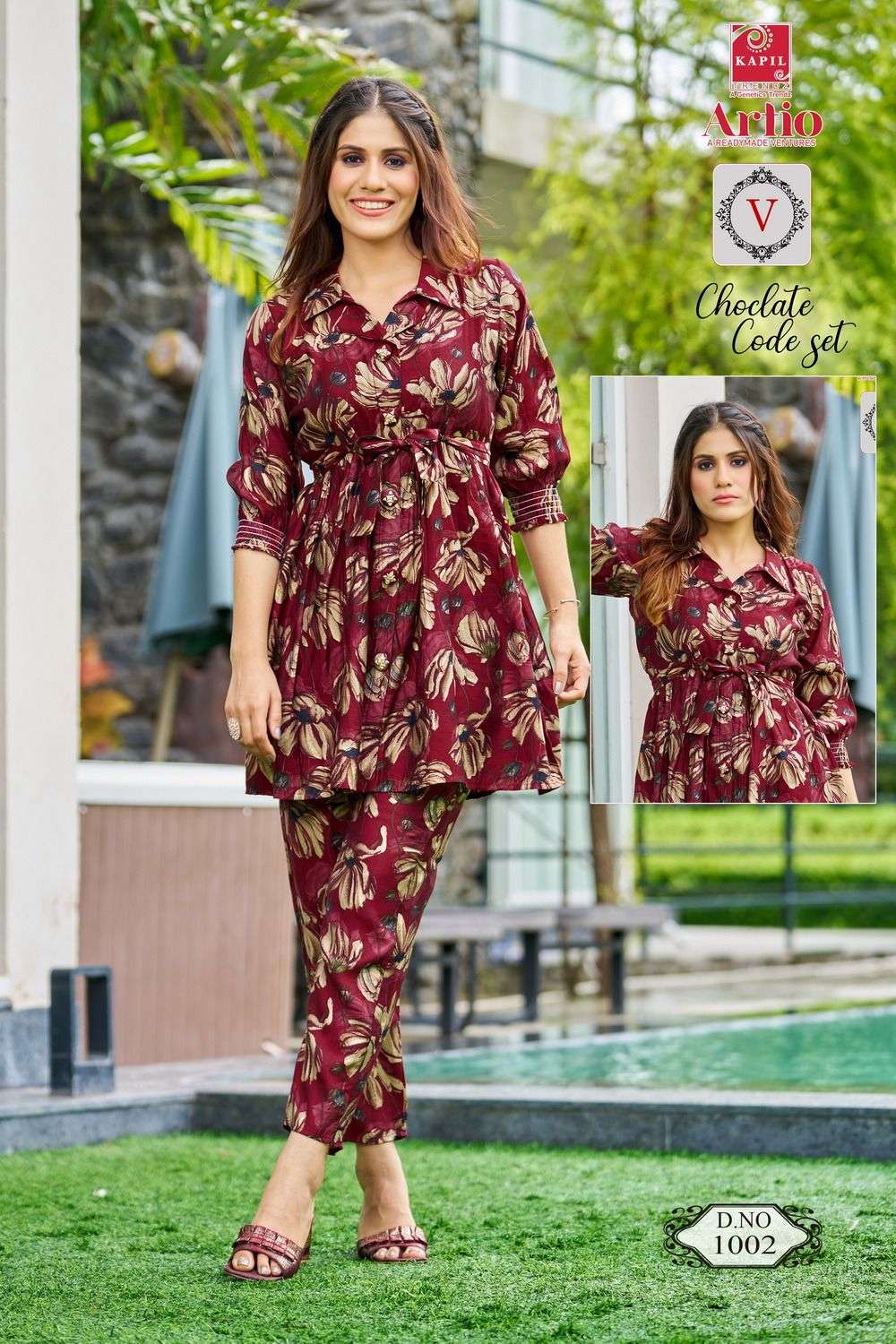 choklet kapil trendz 1001-1013 series latest designer fancy cord set wholesaler surat gujarat