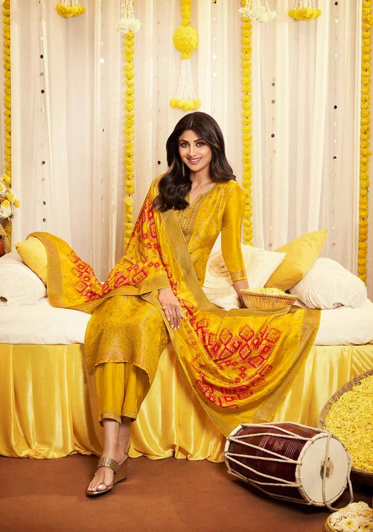 haldi vatsam 1231-1234 series designer latest readymade salwar kameez wholesaler surat gujarat