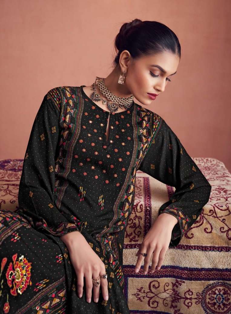 kilim sarg designer pakistani partywear salwar kameez wholesaler surat gujarat