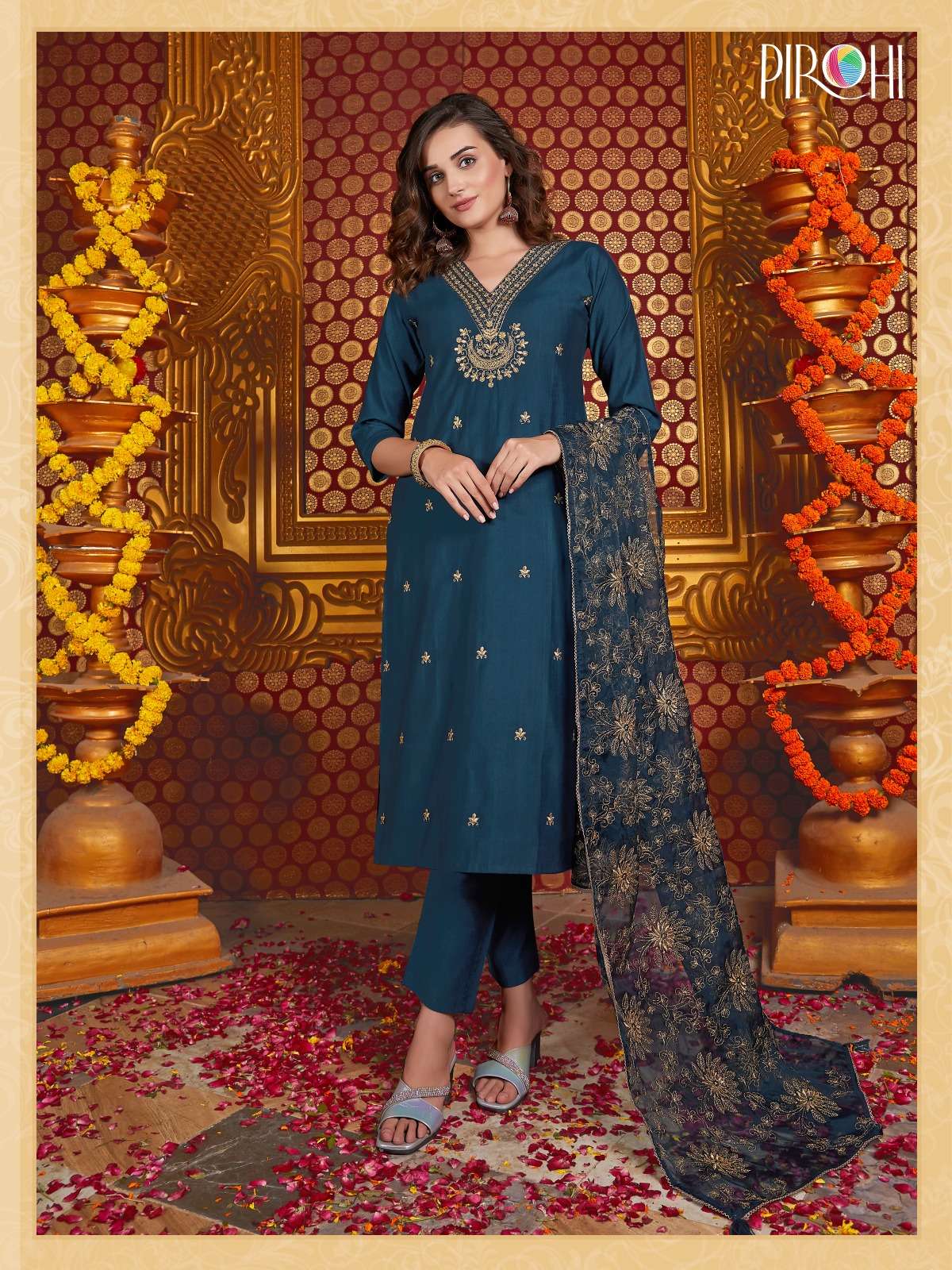 mannat vol-1 pirohi 1001-1004 series latest fancy designer kurti set wholesaler surat gujarat