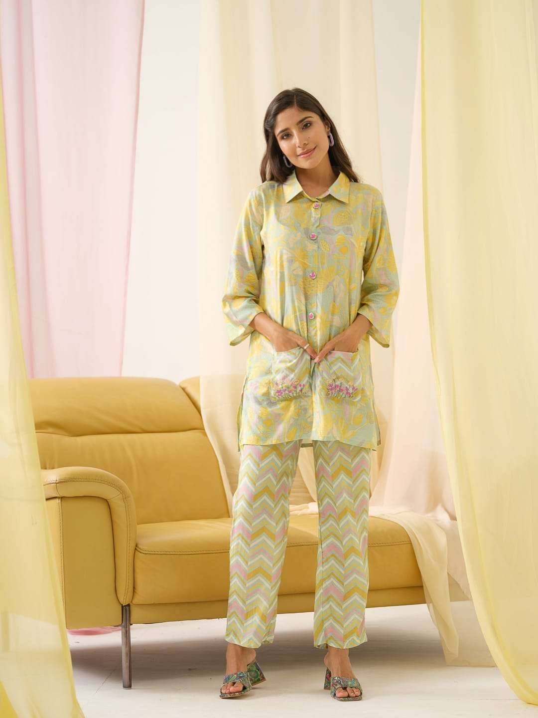 psyna 2316 designer pure muslin cord set party wear pant set catalogue wholesaler  