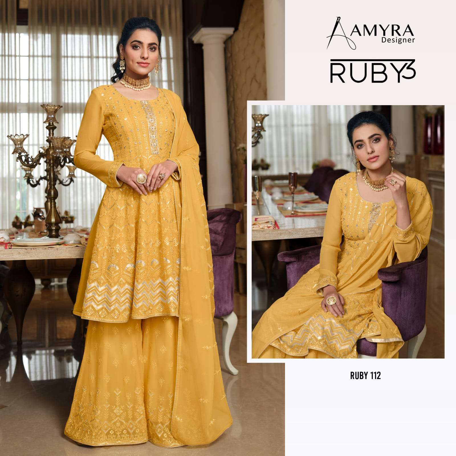 ruby vol-3 amyra designer  110-113 series latest fancy designer salwar kameez wholesaler surat gujarat