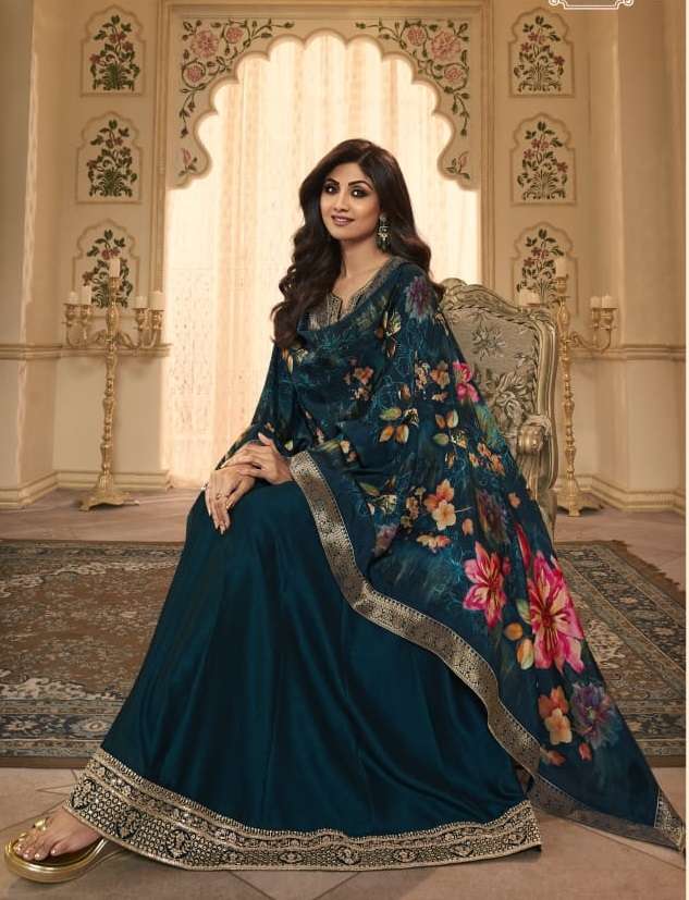 shilpa vol-10 vatsam 1051-1054 series designer fancy anarkali salwar kameez wholesaler surat gujarat