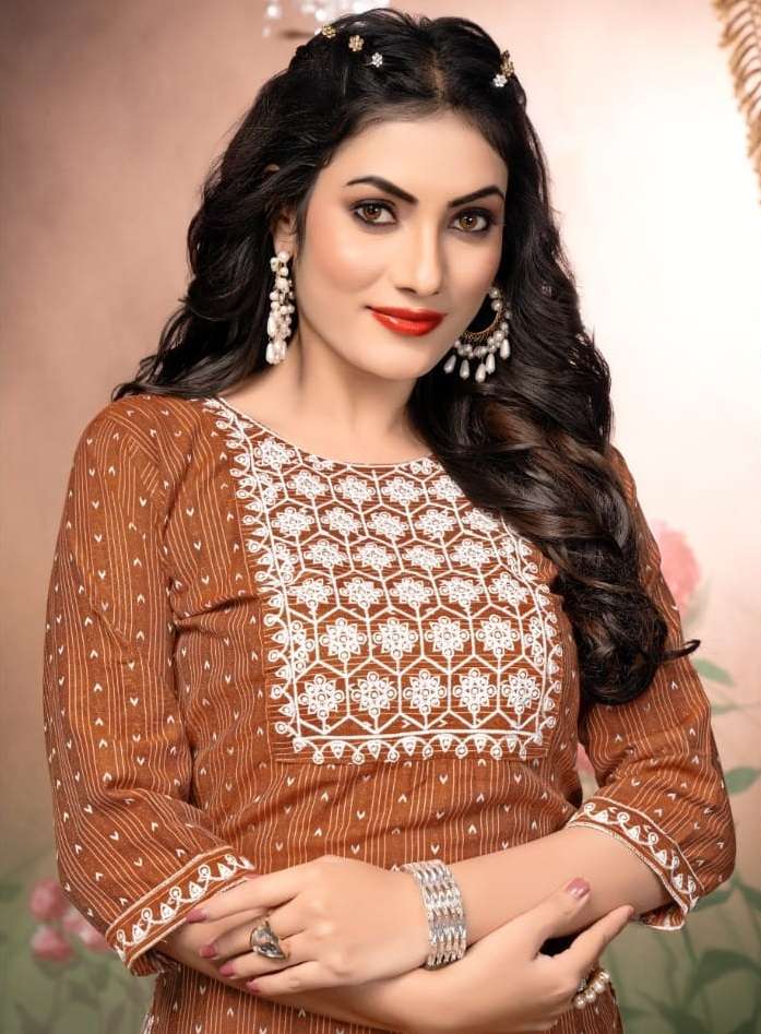 octavia kinti fahion 301-308 series latest designer fancy casual wear kurti wholesaler surat gujarat