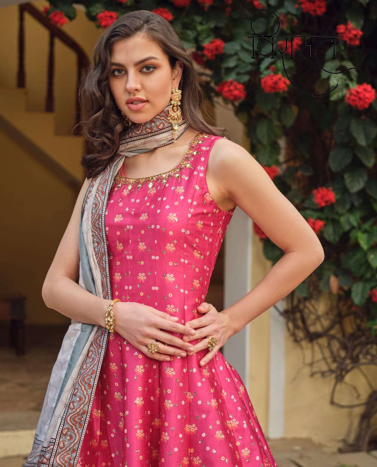 ratrani virasat 5001-5005 series latest readymade anarkali salwar kameez at wholesaler price surat