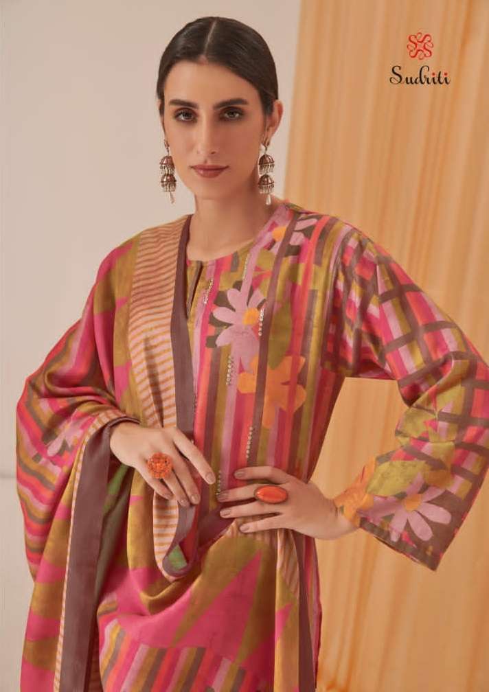 striped beauty sudriti series latest fancy festive wear salwar kameez wholesaler surat gujarat
