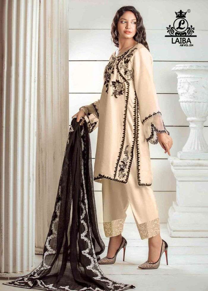 am vol-204 colour laiba series latest readymade pakistani salwar kameez wholesaler surat gujarat