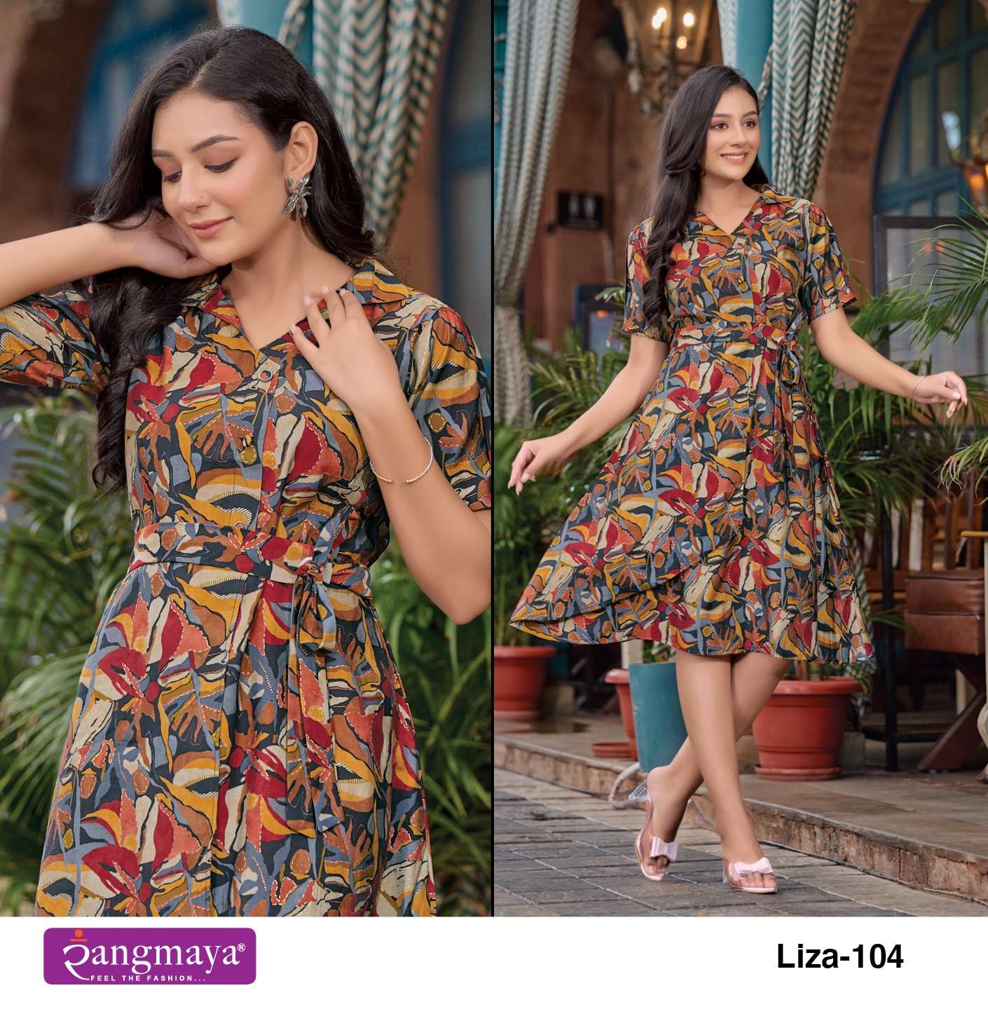 Liza Rangmaya 101-108 Series Casual Printed Designer Kurti Wholesale Price Surat