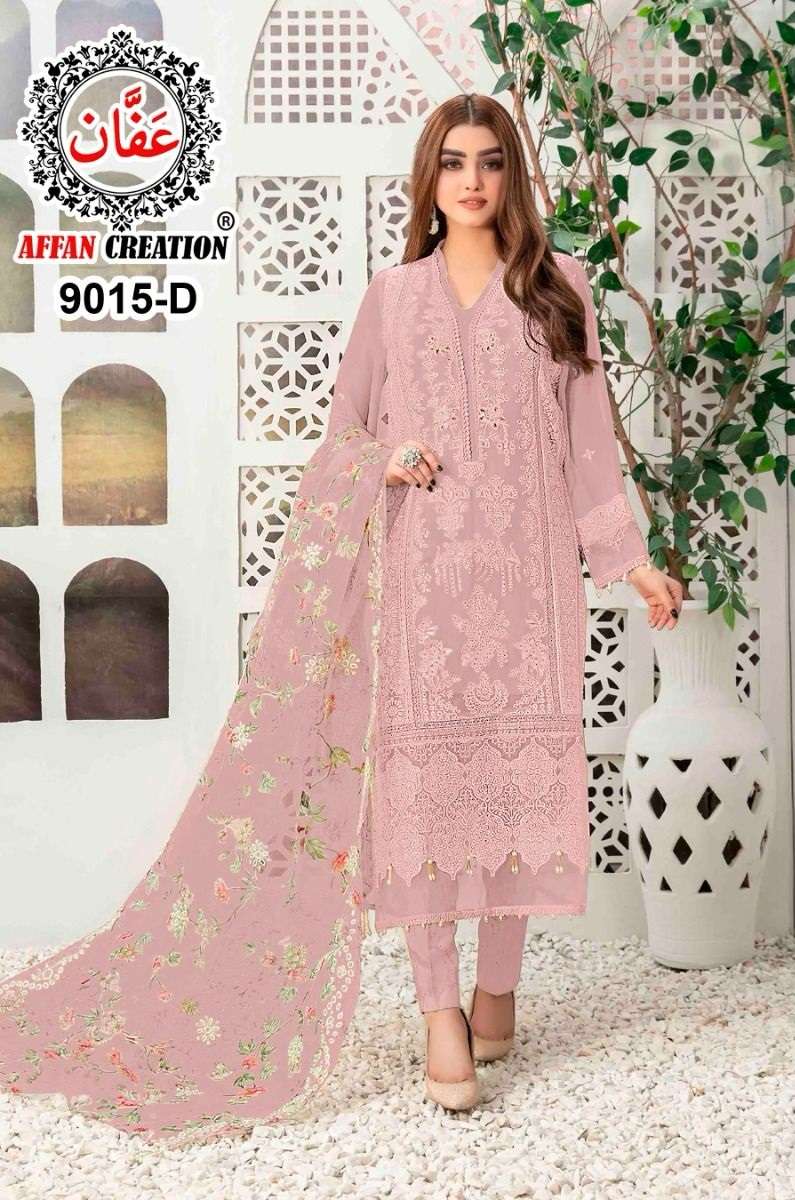 affan creation 9015 colour series by affan designer pakistani salwar kameez wholesaler surat gujarat india