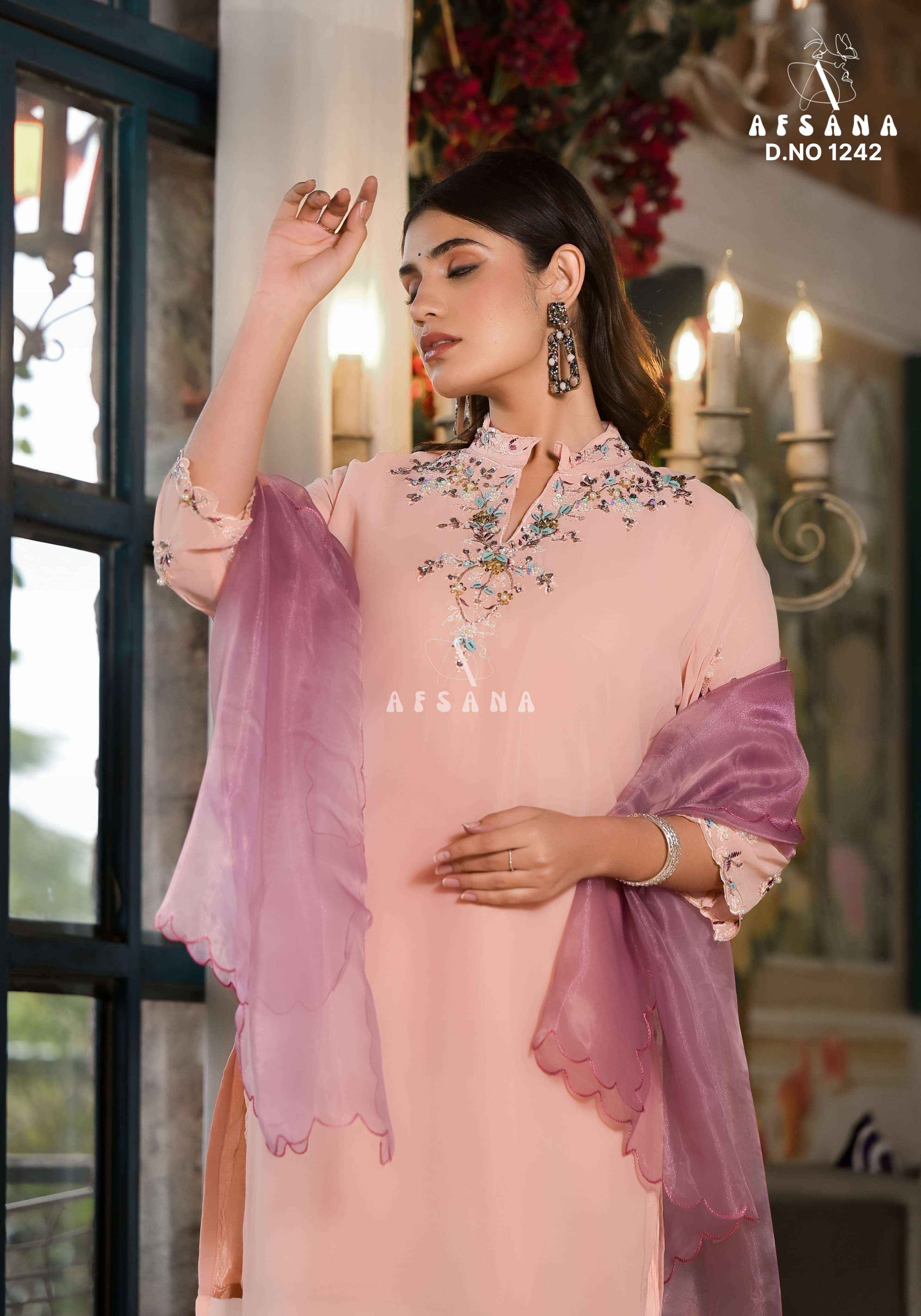 afsana 1242 colour series by afsana latest designer fancy readymade salwar kameez wholesaler surat gujarat 