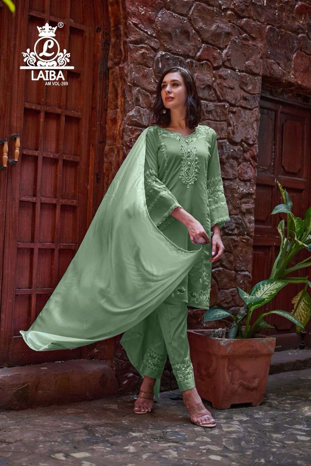  am vol-269 laiba series latest readymade pakistani salwar kameez wholesaler surat gujarat