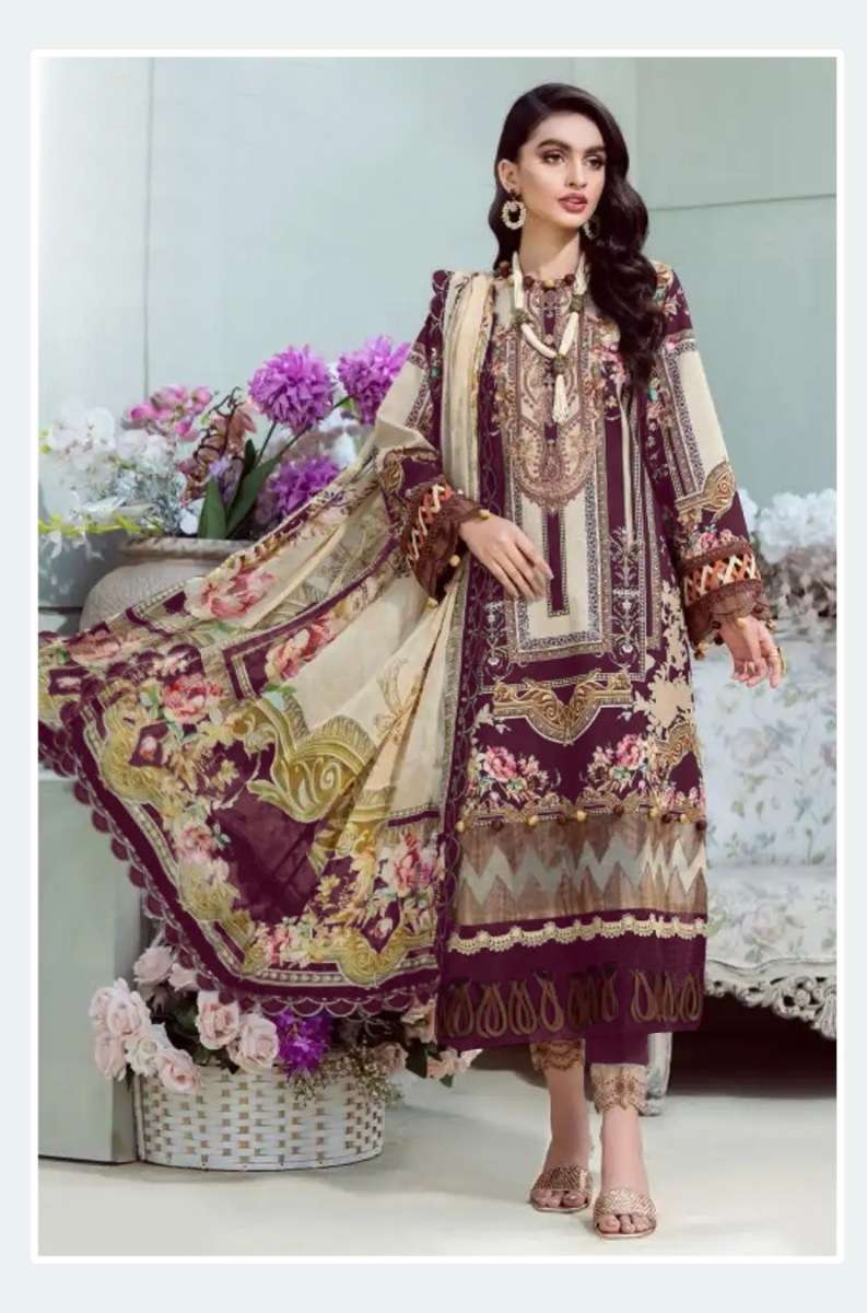 Sharaddha Designer Bliss Vol 1 Lawn Cotton With Embroidery Work Salwar