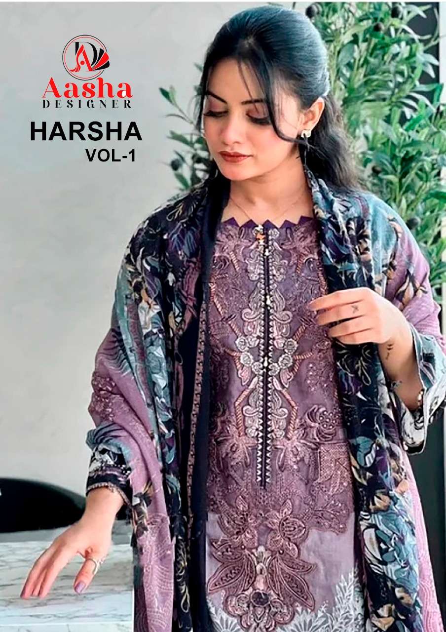 harsha vol-1 aasha designer 1031 colour series latest designer 