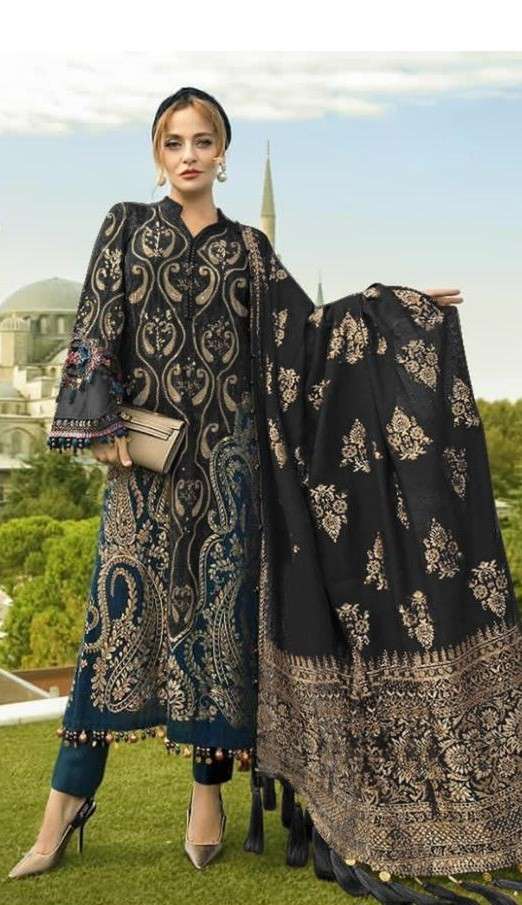 hazzel by maria b lawn 071 colours collection exclusive party wear embroidred suits online wholesaler surat 