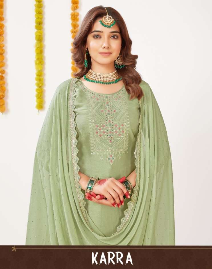 karra panch ratna series designer pakistani salwar suit at wholesale rate surat gujarat