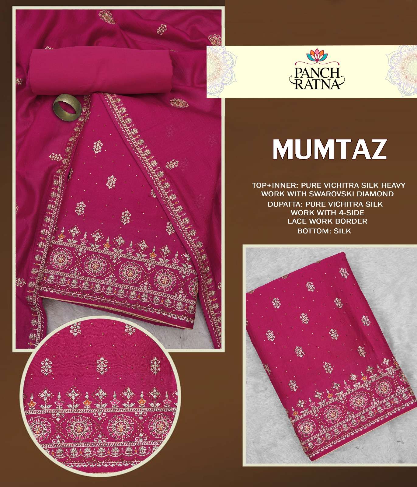 mumtaz panch ratna designer pakistani salwar kameez wholesaler surat gujarat