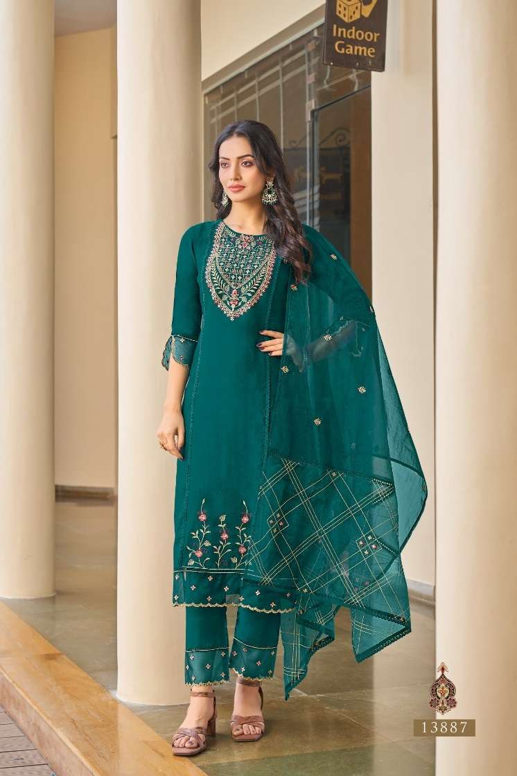 nirali kalaroop 13885-13888 series latest designer fancy kurti wholesaler surat gujarat