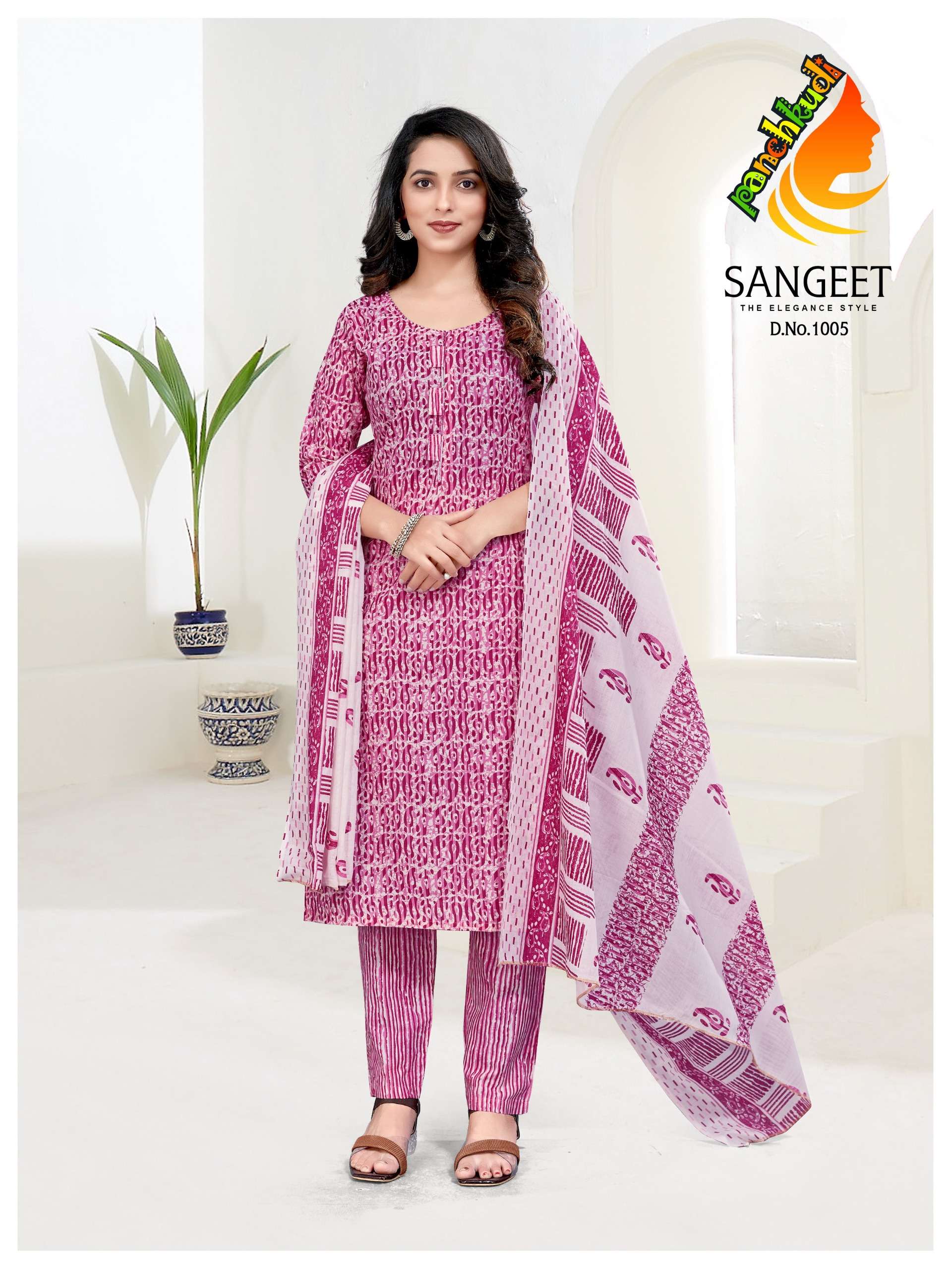 sangeet panchkudi 1001-1008 series latest designer kurti set wholesaler surat gujarat