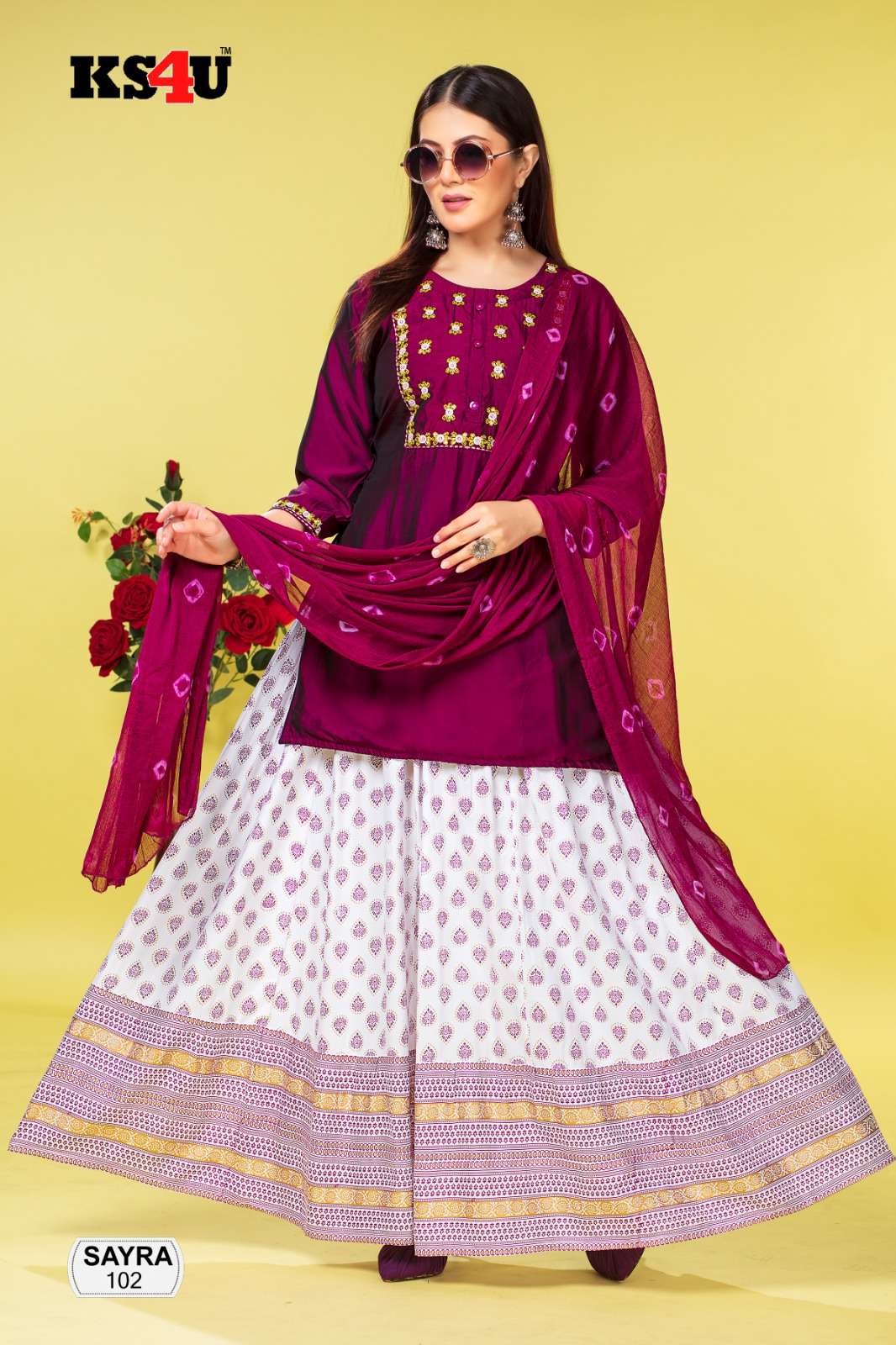 sayra ks4u skirt series designer fancy skirt set at wholesaler price surat india gujarat