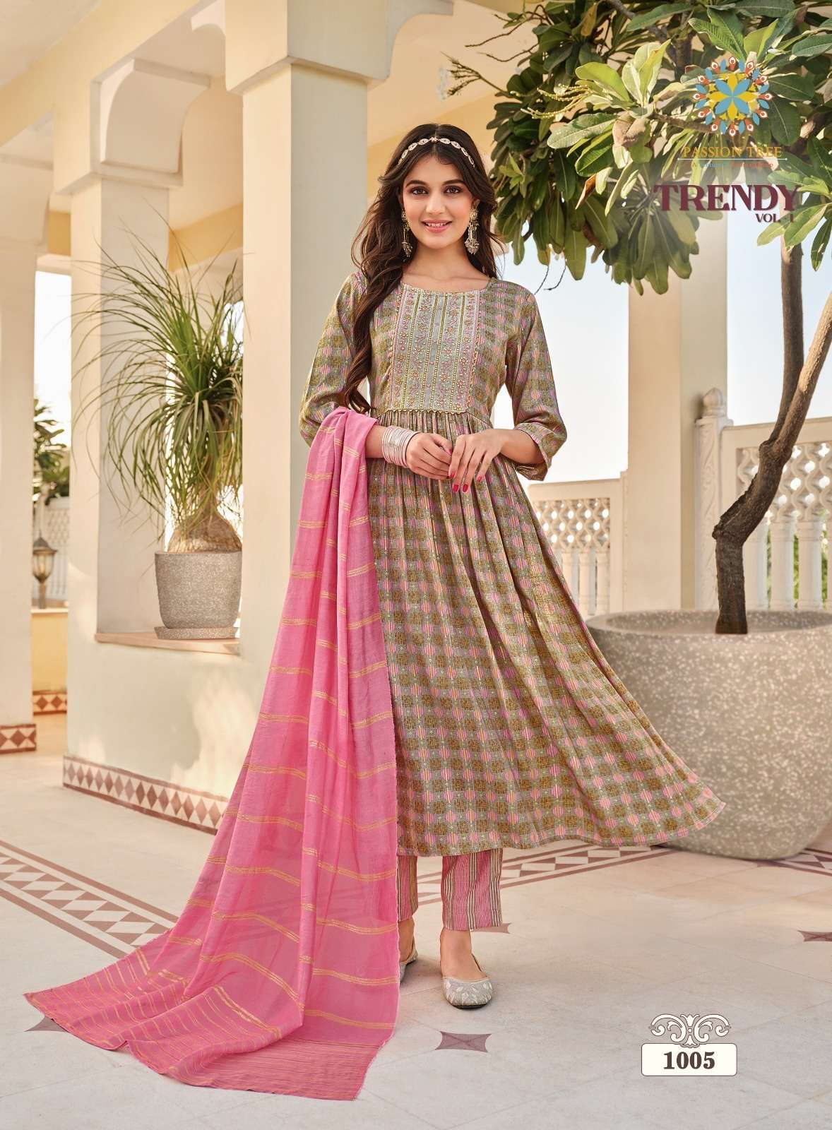 trendy vol-1 passion tree 1001-1007 series latest casual wear kurti at wholesaler rate india surat gujarat