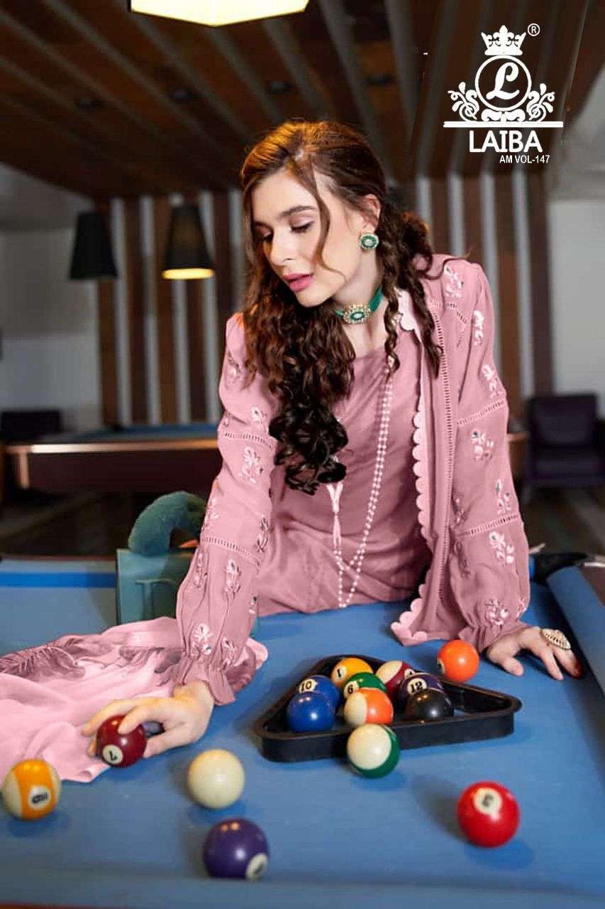 am vol-147 laiba series designer pakistani readymade salwar kameez wholesaler surat