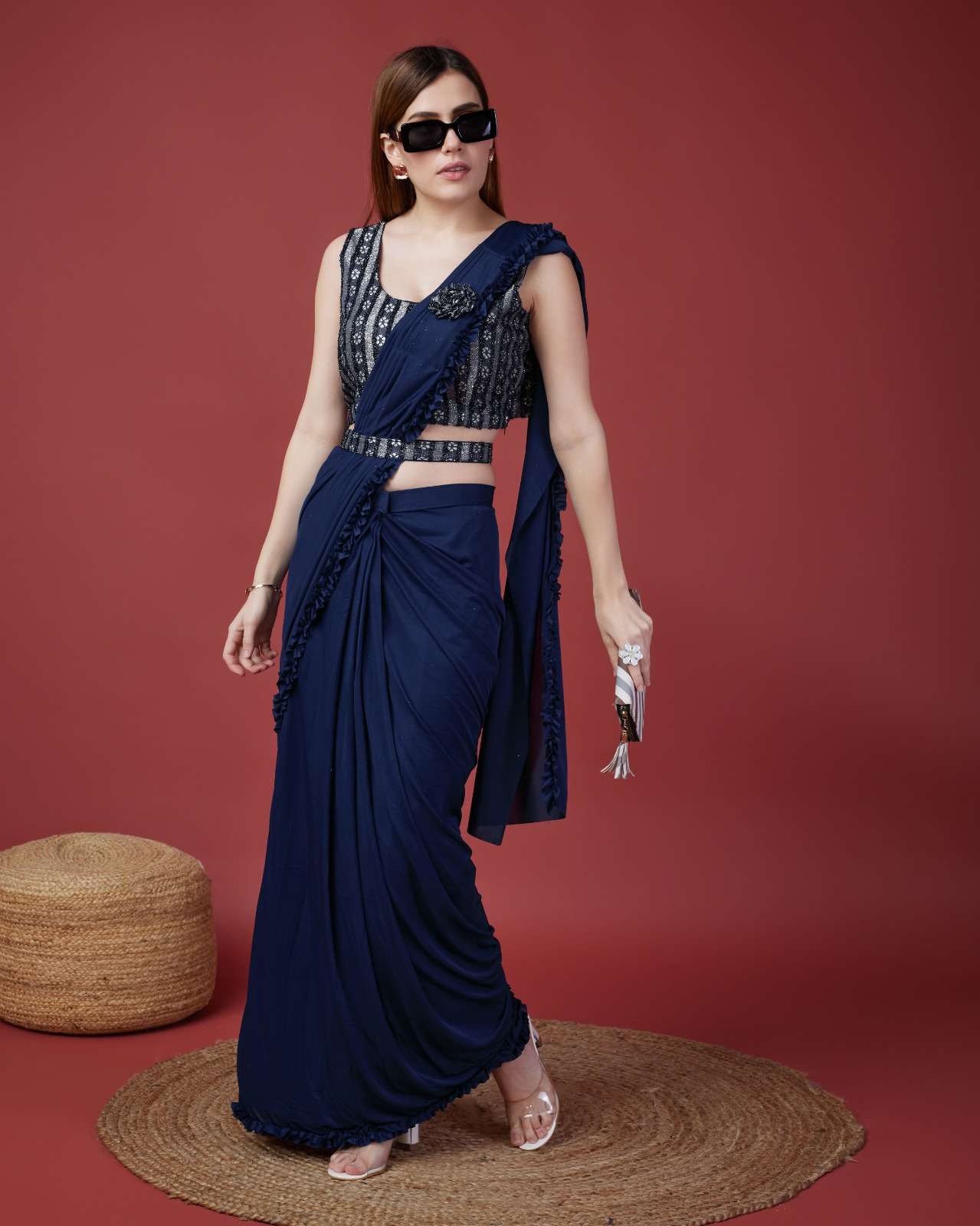 amoha 101114 design by amoha colour latest designer readymade party wear sareee wholesaler surat gujarat