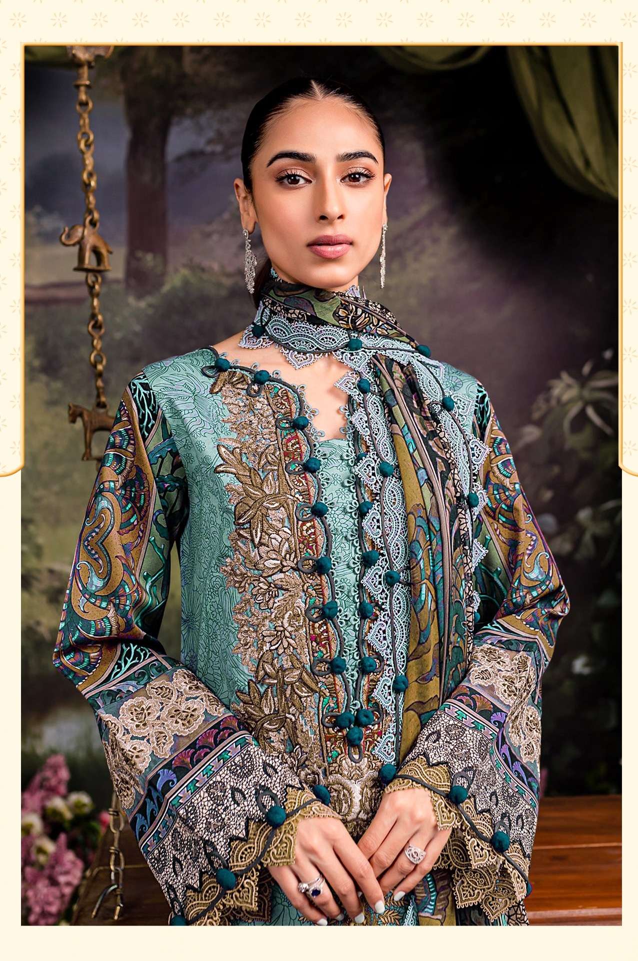 bliss line majesty 10001-10006 series latest pakistani chiffon dupatta salwar kameez wholesaler surat gujarat