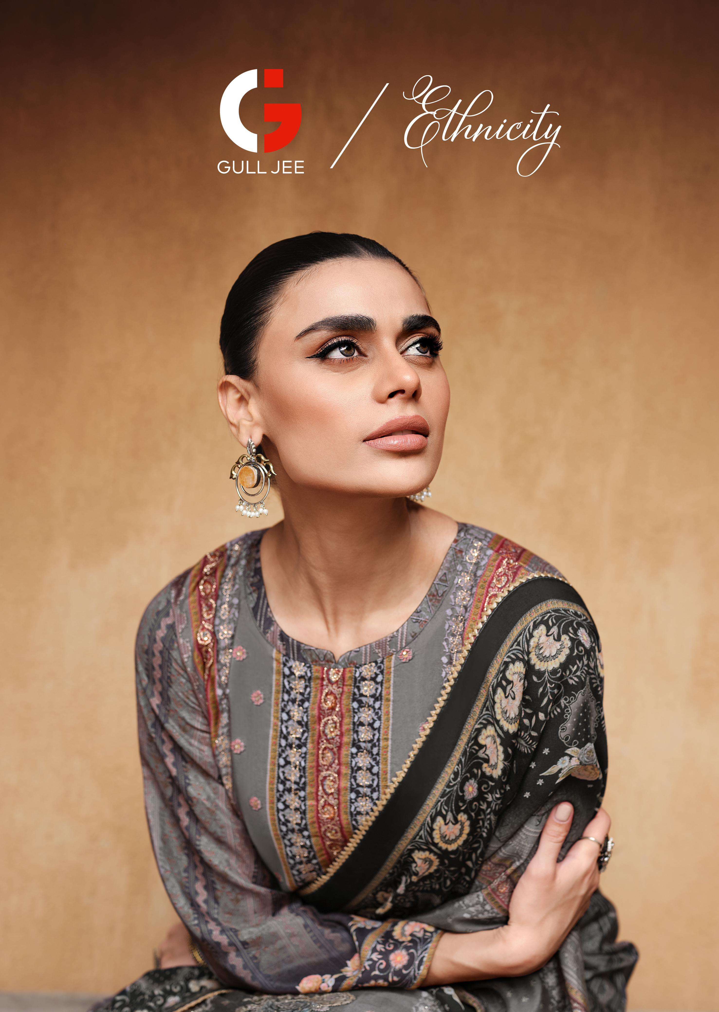 ethnicity 10001-10006 series by gull jee viscose muslin designer dress catalogue wholesaler surat