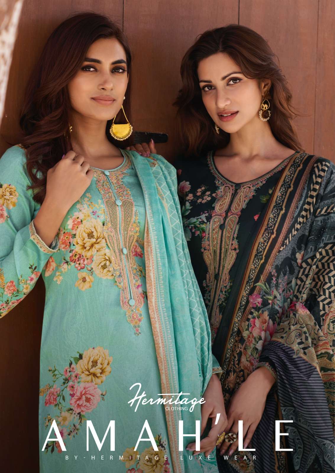 hermitage amahle 5001-5006 series viscose jam cotton embroidred salwar kameez wholesaler online shopping surat 