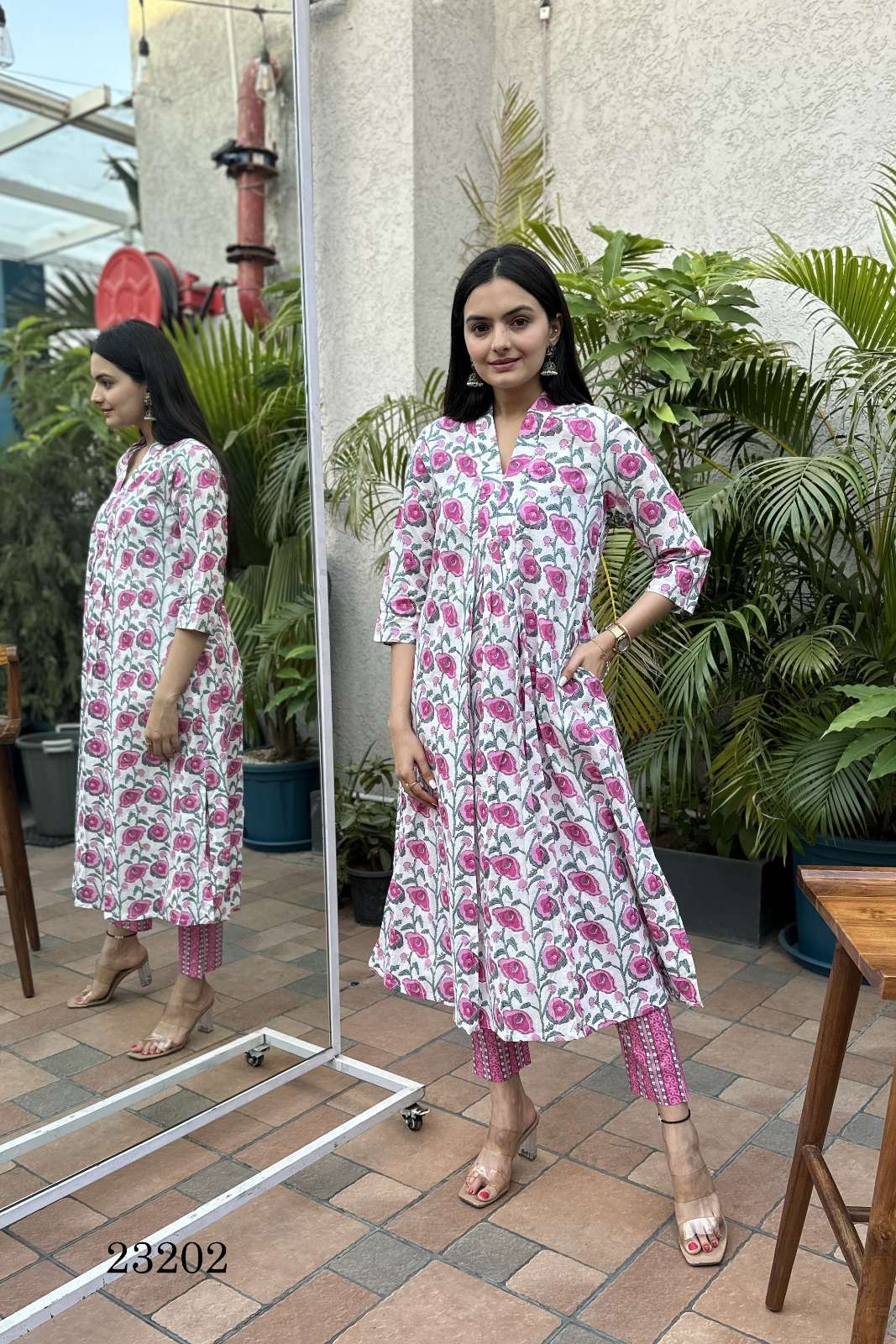indira apparel 23202 design by indira apparel latest designer pant kurti set wholesaler surat gujarat