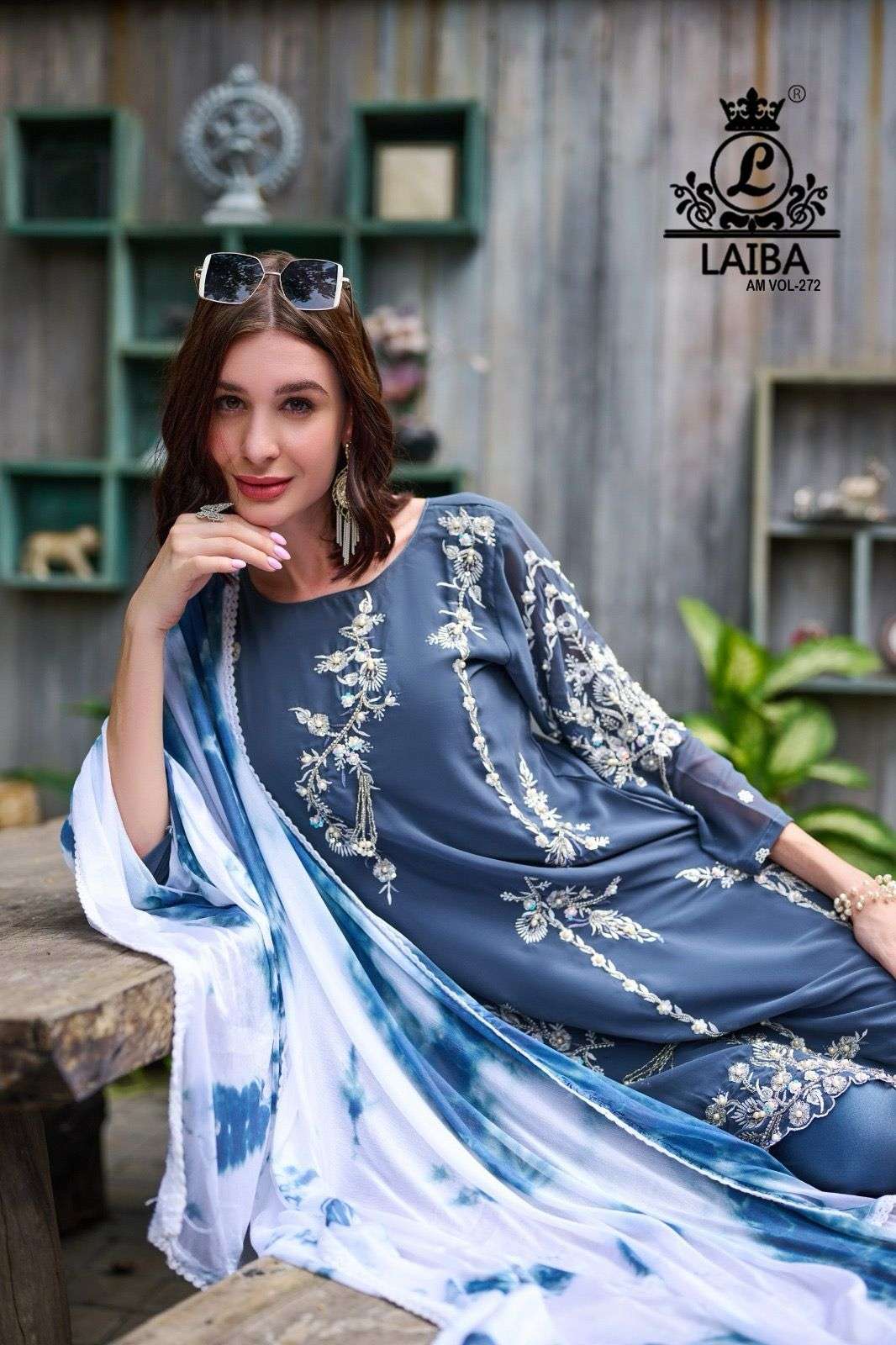 laiba am vol-272 colour series by laiba latest readymade pakistani salwar kameez wholesaler surat gujarat