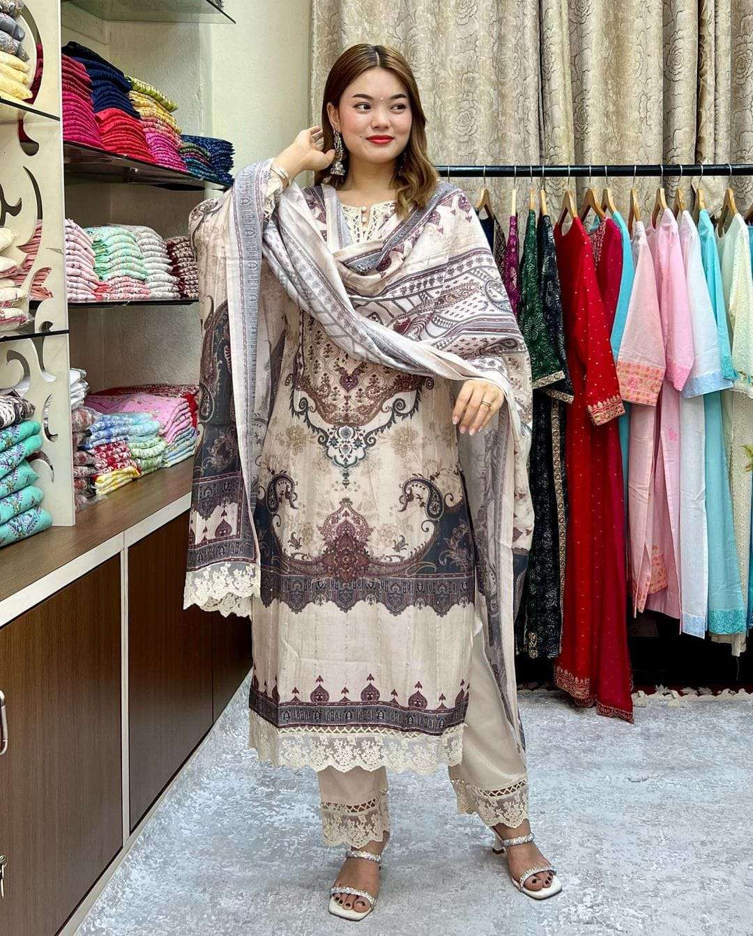 m print by afsana latest designer fancy readymade salwar kameez wholesaler surat gujarat 