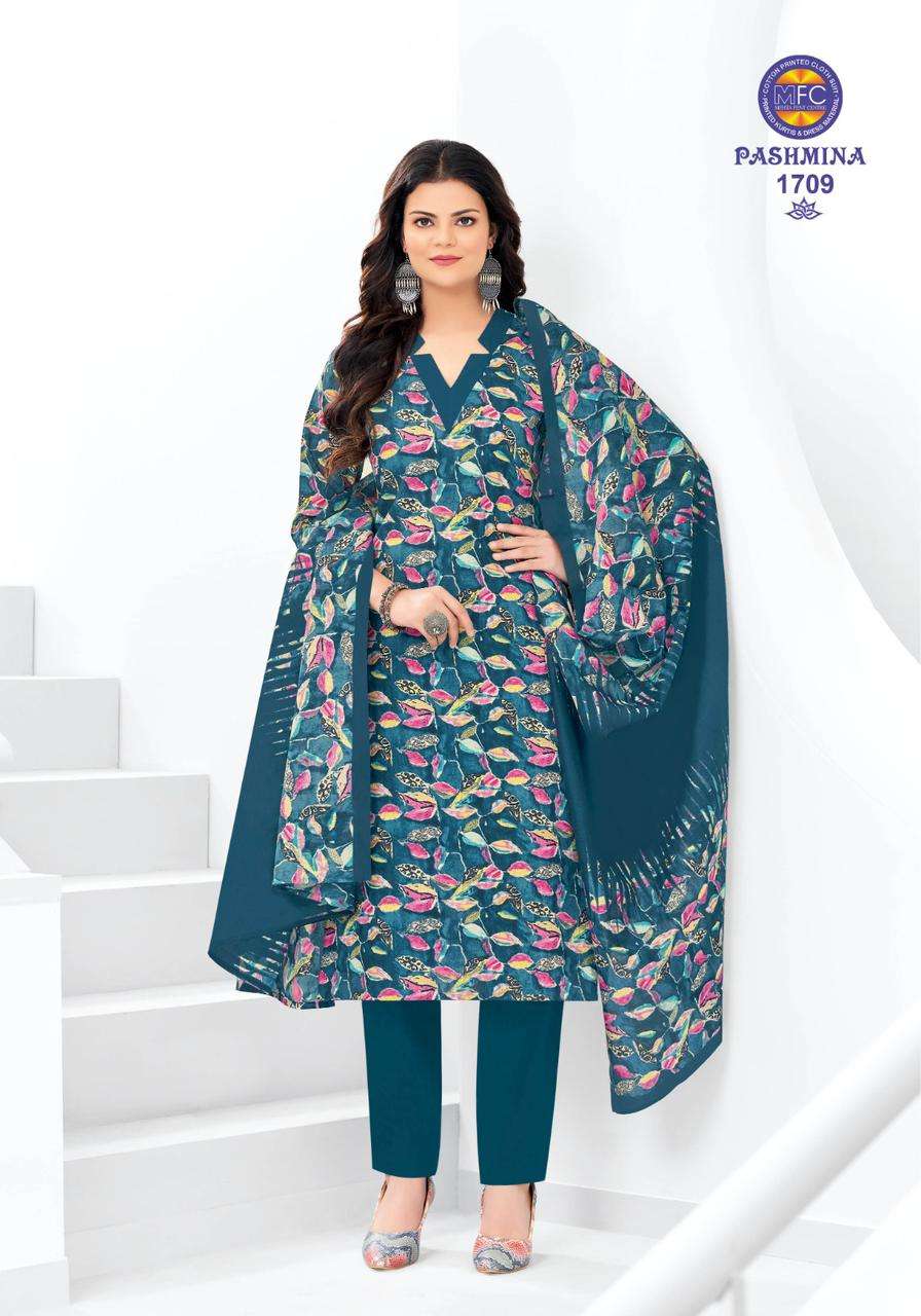 mfc pashmina vol 17 1701-1712 series fancy cotton designer salwar kameez online shopping surat 