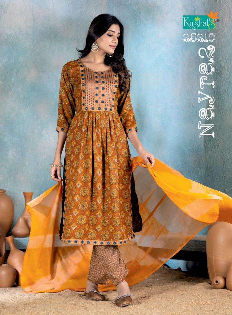 nyra vol-2 kushals 25201-25210 series latest designer kurti set wholesaler surat gujarat