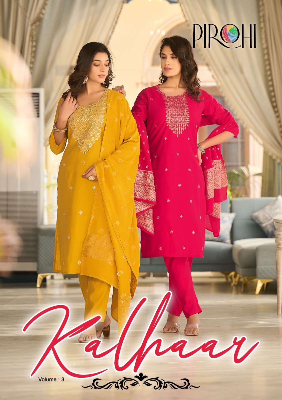 pirohi by kalihaar vol 3 rooman silk designer stich salwar kameez best rate online dealer surat 