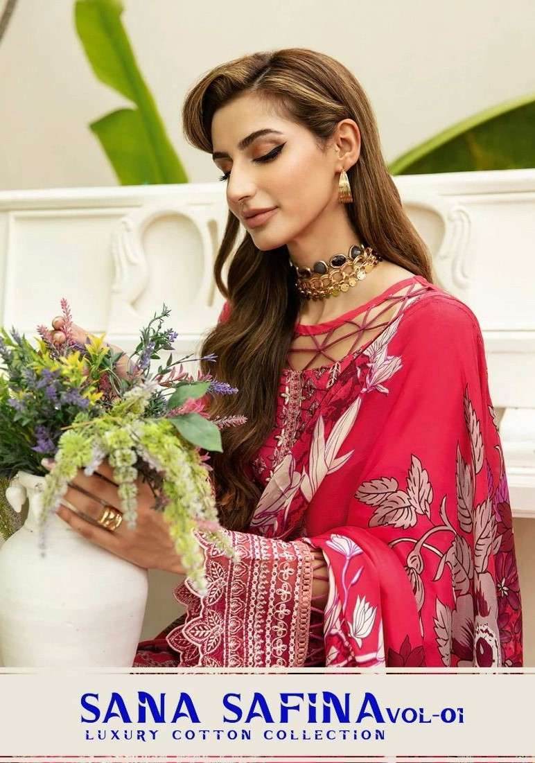 sana safina vol 1 cotton designer pakistani karachi salwar kameez wholesale best rate surat 